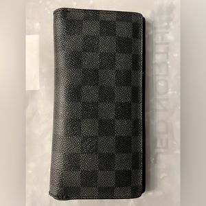 Mens Louis Vuitton Brazza Long Wallet - Damier Graphite